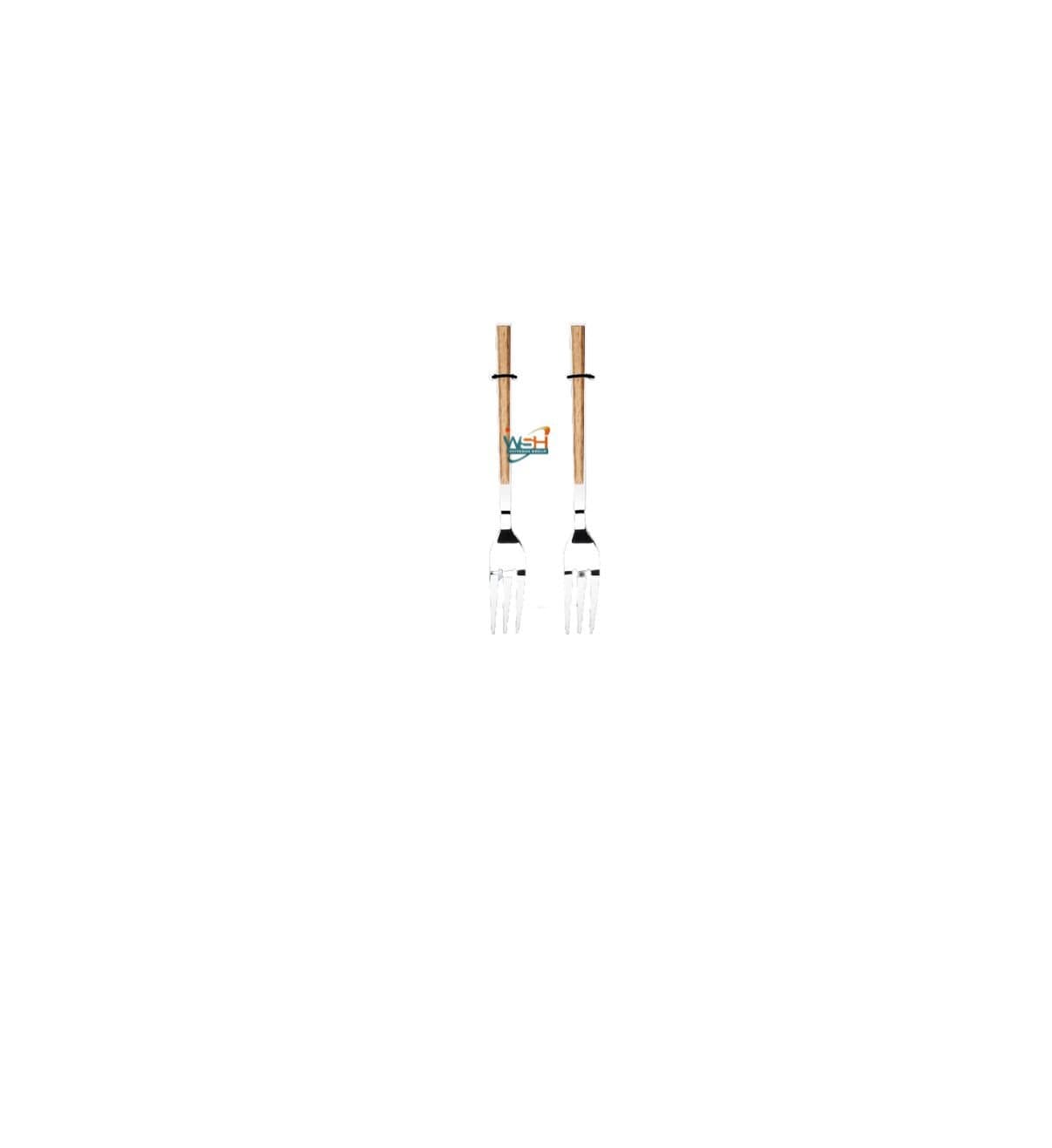 Whitesun 6 pc small table forks with wooden handles